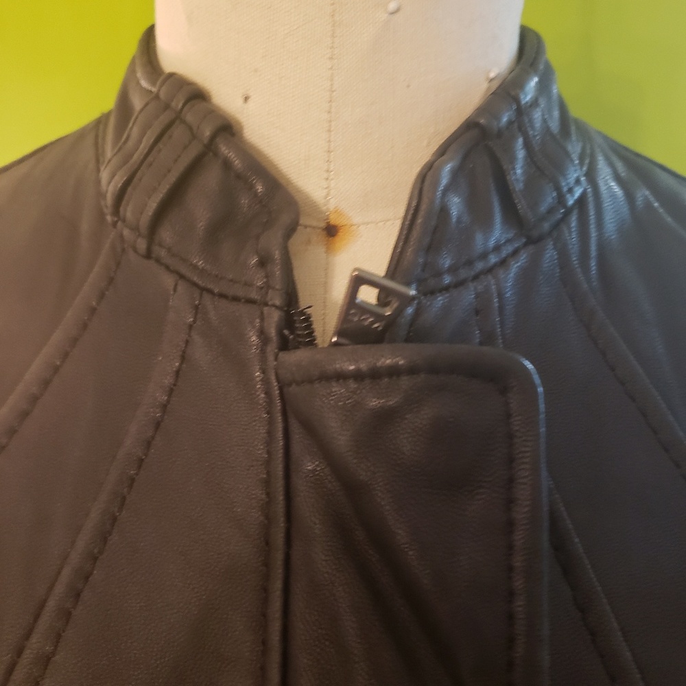 Knoles & Carter Soft Black Worn Moto Jacket - Picture 2 of 8